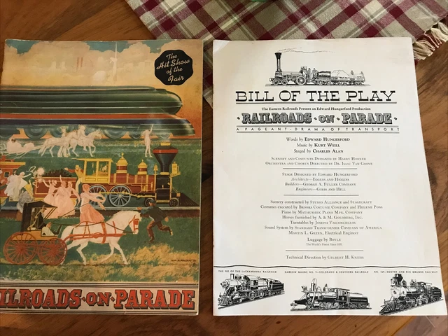 VTG 1940 NY World's Fair Railroad on Parade & Bill of the Play