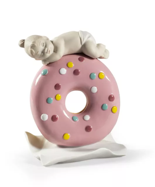 Lladro #9376 My Sweet Love Baby Girl Brand New In Box Newborn On Donut Save$ Fs