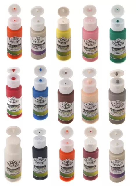 ROYAL LANGNICKEL 59ml ESSENTIALS ACRYLIC ARTIST CRAFT HOBBY PAINTS 100+ COLOURS 2