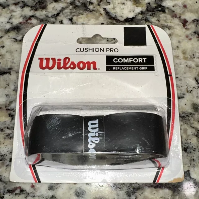 (1 Pack) Wilson Replacement Grip Cushion Pro Tennis Racquet Comfort Grip BLACK