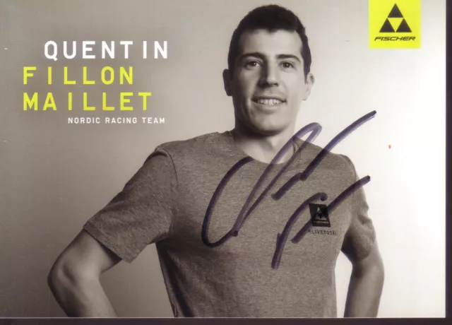 Biathlon * Quentin FILLON MAILLET * AUTOGRAPHE / DEDICACE * France