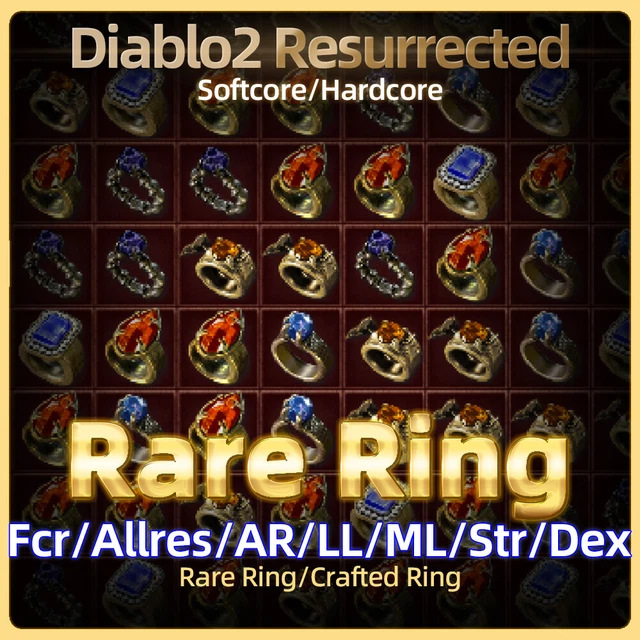 RARE RING CRAFTED Ring Dual Leech Fcr Ring Res Ring Diablo2/II Resurrected D2R 4.30 PicClick CA