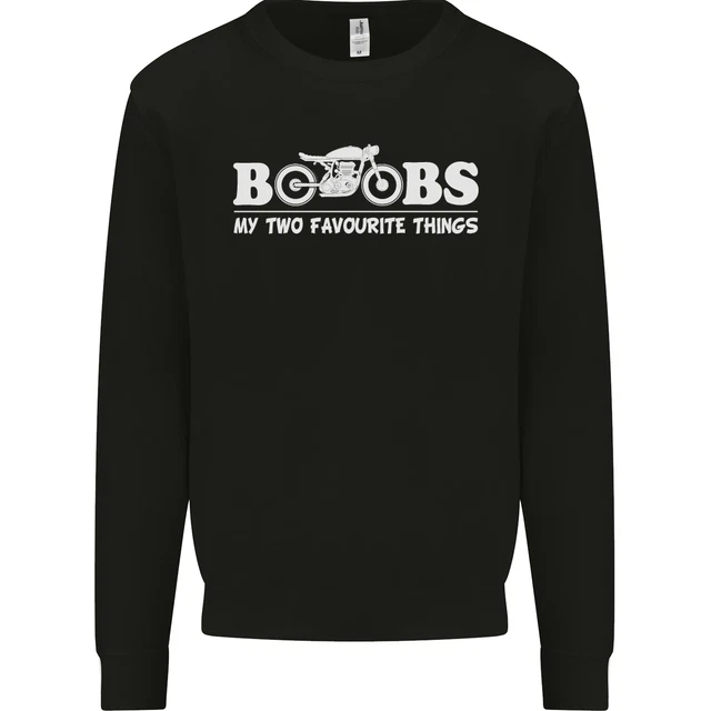 Boobs & Bikes Funny Biker Motorcycle Mens Sweatshirt Jumper