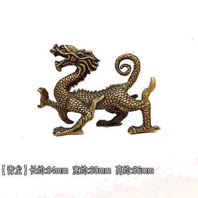 Chinese Old Vintage Solid Brass Handwork Collectible Dragon Ornament Statue Hot