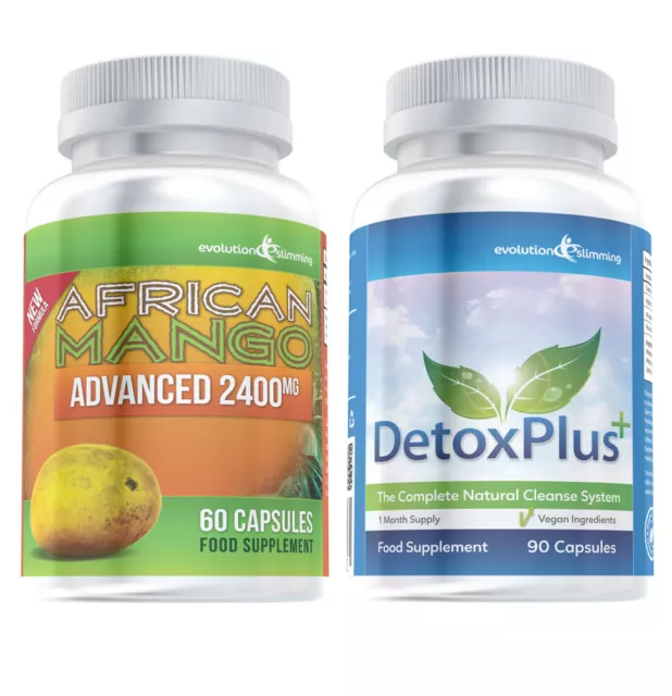 Pure African Mango Detox Weight Loss Cleanse Combo 1 Month Evolution Slimming