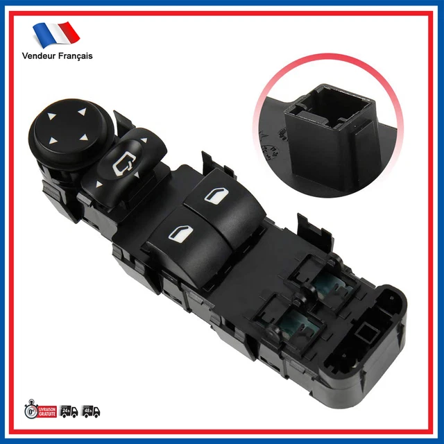 Interrupteur Commande Bouton Lève-Vitre pour CITROEN C4 I de 2004 à 2010 6554.HE