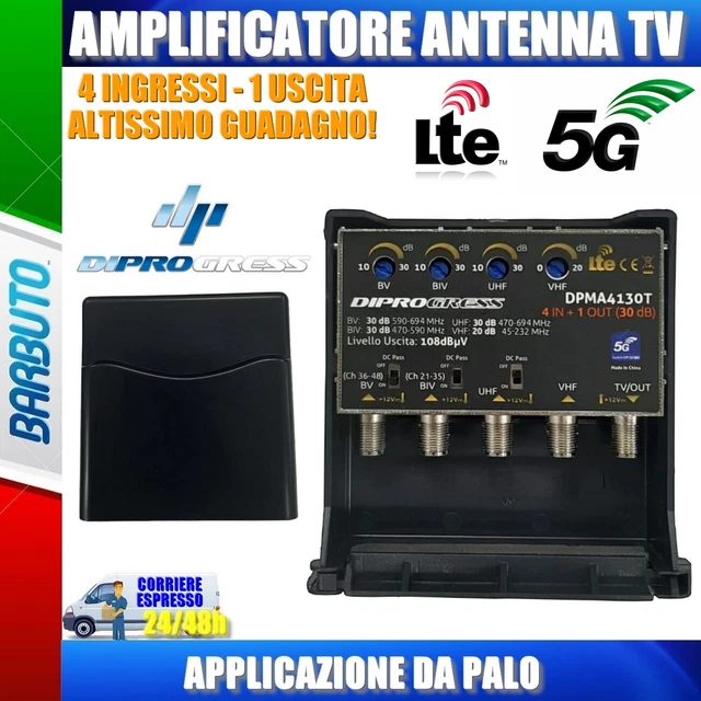 Amplificatore Per Segnale TV 1 Ingresso E 2 Uscite Melchioni 559578333, Da Interno, 20-27 DB - Foto 2
