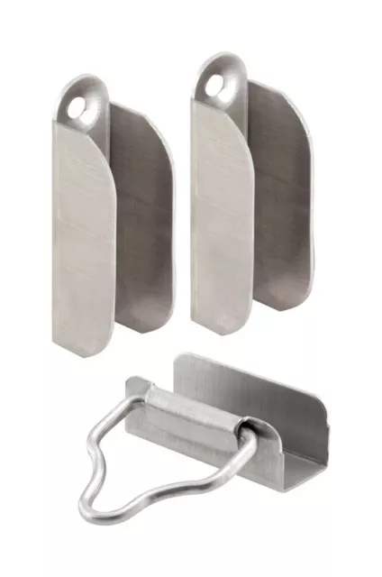 Prime-Line Mill Silver Aluminum Hangers and Latches 2 pk