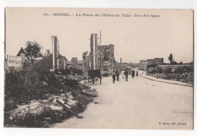 ERSTER WELTKRIEG ROISEL La Place De l'Hotel De Ville Frankreich