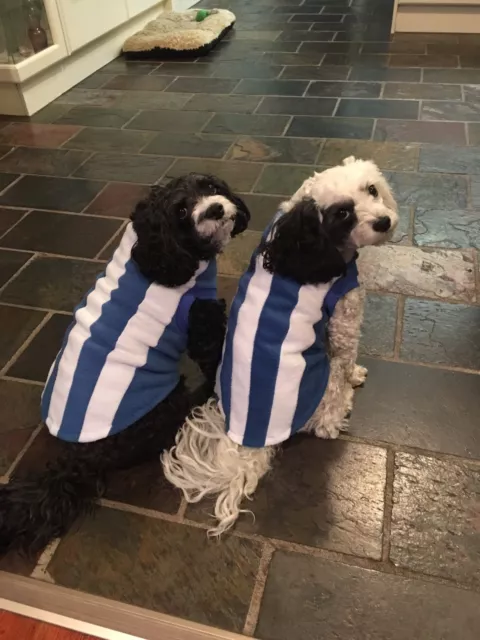 North Melbourne Polar Fleece Dog Coats in 4 sizes Hand Made in AU