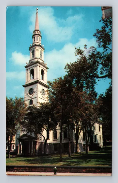 Providence RI-Rhode Island, First Baptist Church, Religion, Vintage Postcard