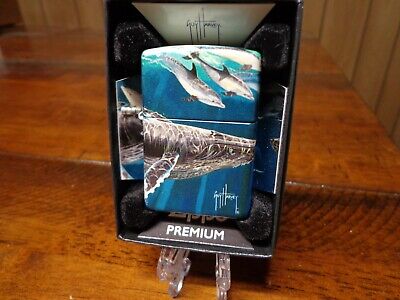 Guy Harvey Whale And Dolphins 540 Design Zippo Lighter Mint In Box