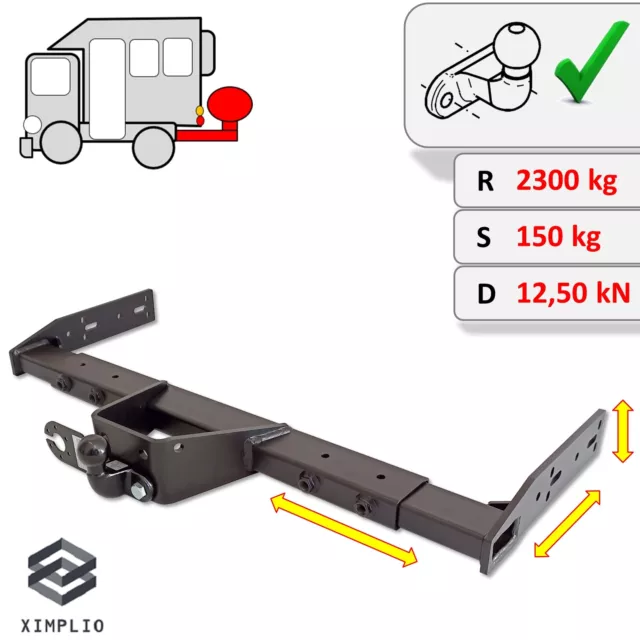 Universal towbar for motorhome for IVECO Daily Mobilvetta Modena 90-06
