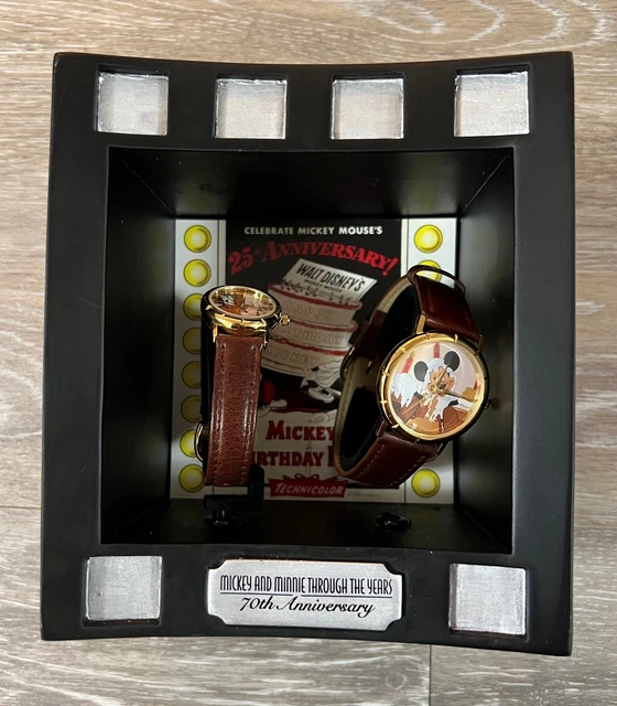 Disney Mickey Minnie Through the Years Fossil Watch Set 70th Anniv LE 3000 NIB