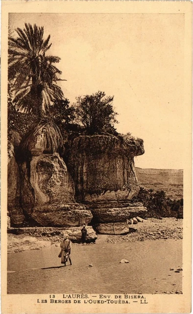 CPA AK BISKRA Env - L'Aures - Les Berges de l'Oued - Tooubea ALGERIE (1291563)
