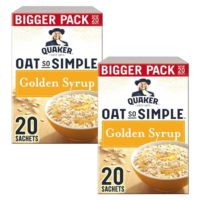 QUAKER OAT SO Simple Golden Syrup Oats 40 x 36g Vollkorn Haferflocken