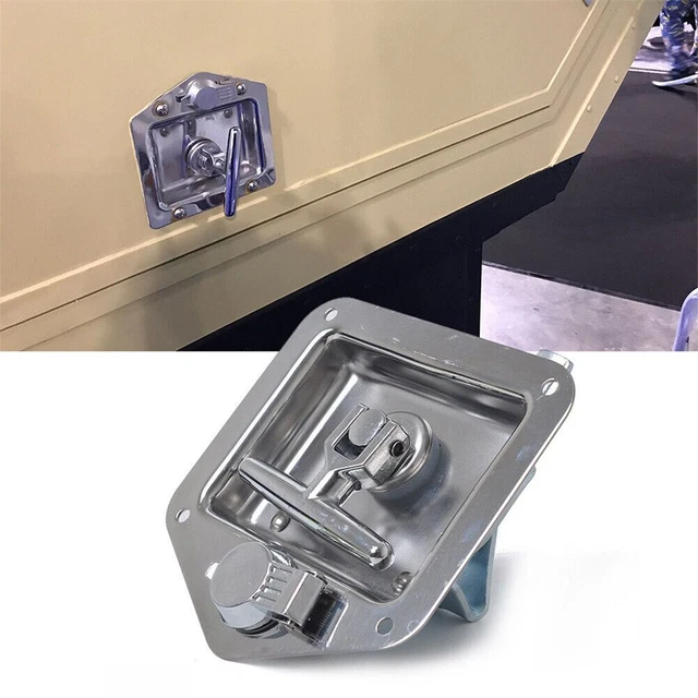 à poignée en T Loquet de porte de remorque Fixation arrière Serrure d'armoire