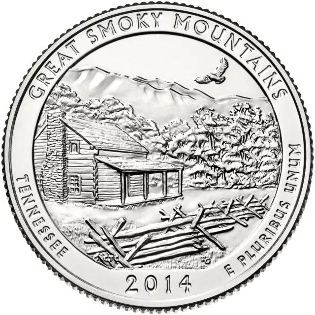 2014-P Great Smoky Mountains, "Atb" National Park Quarter