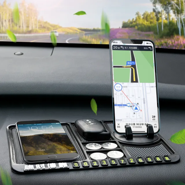 Car Dashboard Anti Non Slip Mat Pad Dash Sticky Phone GPS Holder Parking Number