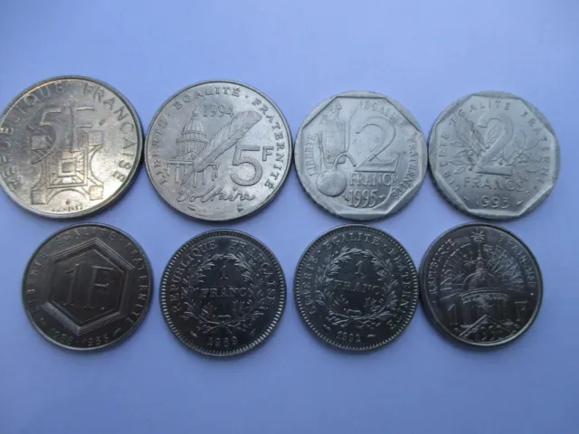 Lot pièces françaises 1,2,5francs commémoratives