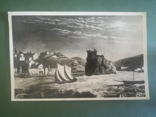 CPA Be - Transport Boat Rocks Bernard Morbihan By Engraving Ed. Gaby
