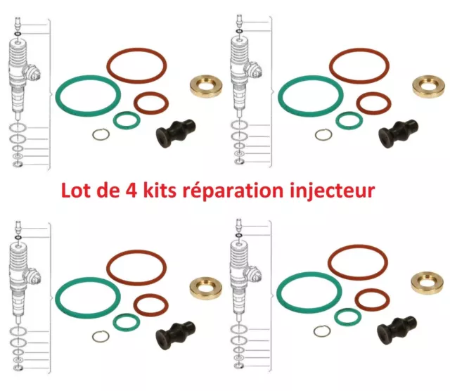 Kit joint injecteur Volkswagen VW Polo 9N_ 1.9 TDI 1896 ccm, 96 KW, 130 PS