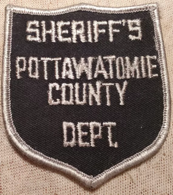 KS Vintage Pottawatomie County Kansas Sheriff Patch (3.5In Tall)