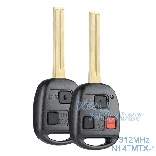 2x for Lexus RX300 1999-2004 4C chip Remote Car Key Fob N14TMTX-1 89070-48020