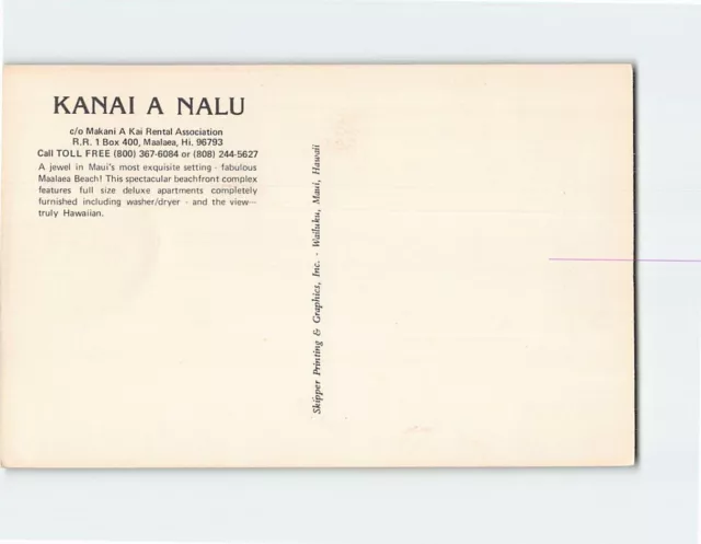Postcard Kanai A Nalu Maalaea Hawaii USA 2