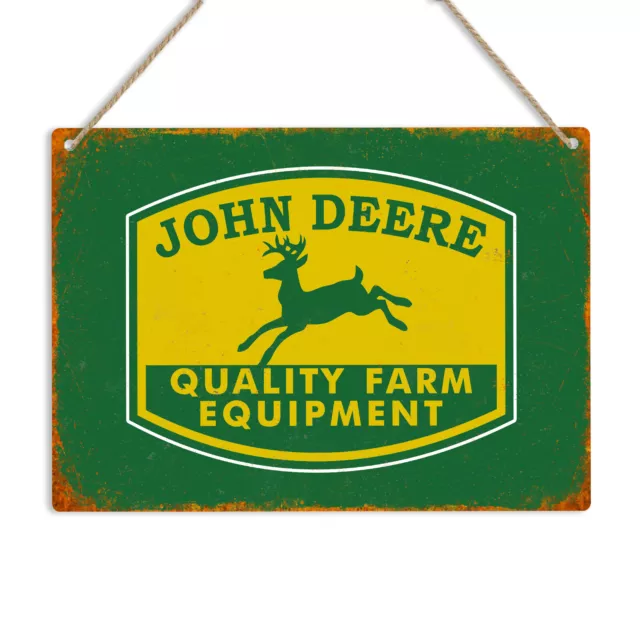 John Deere Farm Equipment Retro Metal Sign Tin Plaque Man Cave Pub Bar