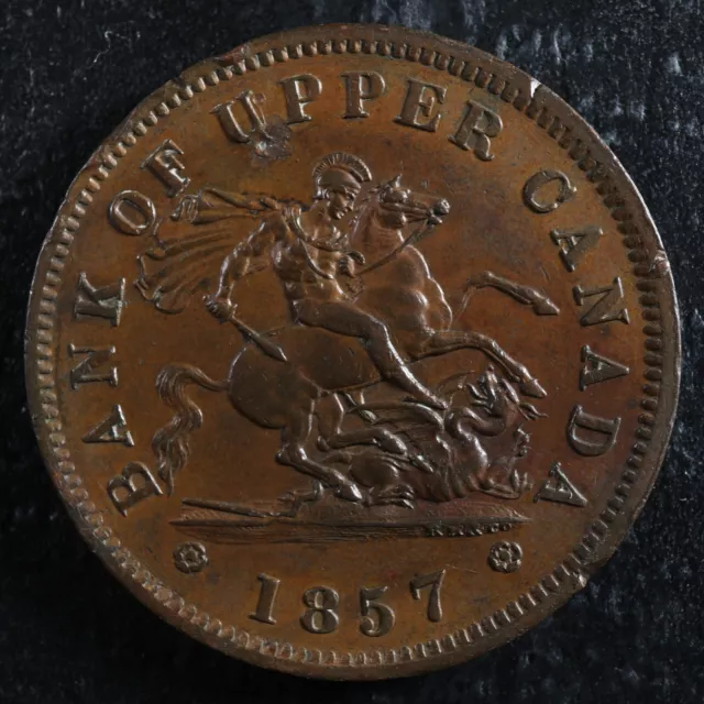 PC-6D One Penny 1857 token Bank of Upper Canada Breton 719