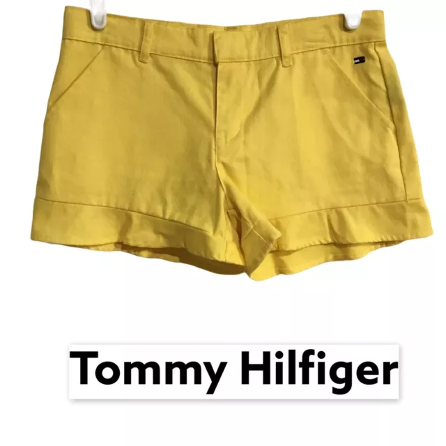 Tommy Hilfiger Girl’s Yellow Denim Shorts Size 14