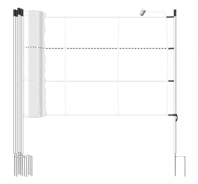 Mobiler Zaun für Pferde, 120 cm, 2-Spitz Elektronetz Weidenetz Weidezaun Koppel