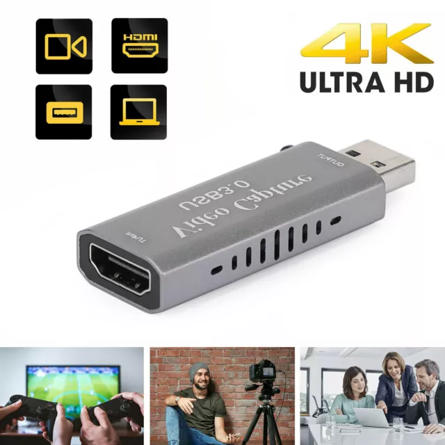 4K Vidéo Capturer Card USB Game Recorder Capture Card Loop-Out Plug And Play S