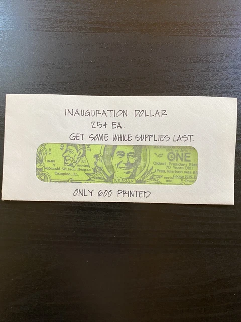 Inauguration Dollar 1981 - Banconote Propagandistiche da 1 Dollaro (Reagan)