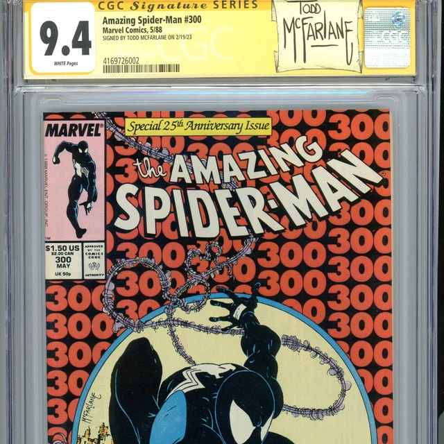 Amazing Spider-Man 300 CGC 9.4 SS Signed Todd McFarlane WP Special Label