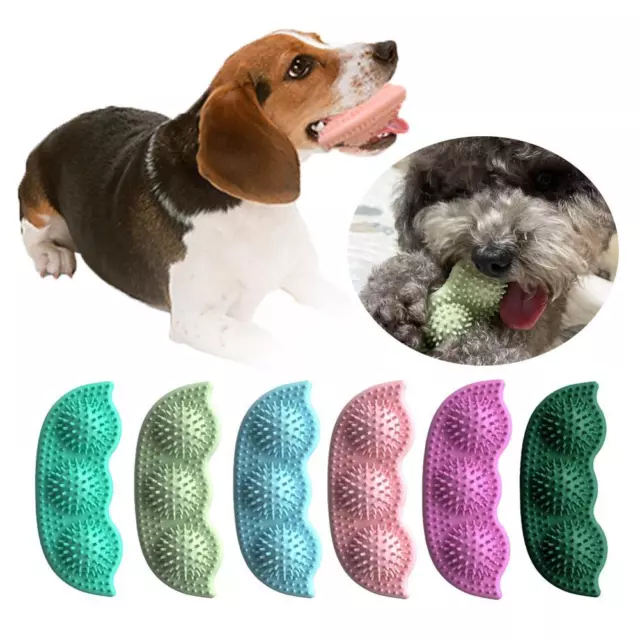 TPR Pet Dog Cleaning Teeth Toys Pea Shaped Training Bite Resistant Chew Molar 2