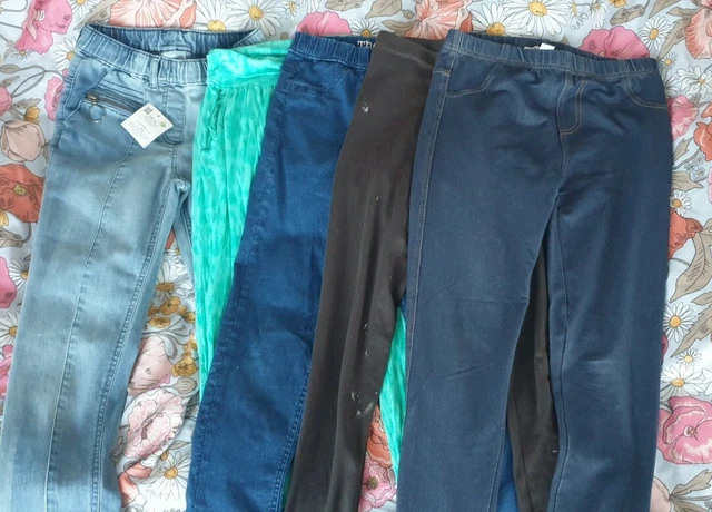 Girl 10-11 Years Denim Jeans Leggings Trousers clothes Bundle Mix Brands
