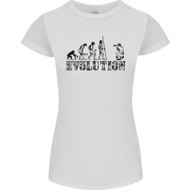 Evolution Photographer Funny Photography Womens Petite Cut T-Shirt