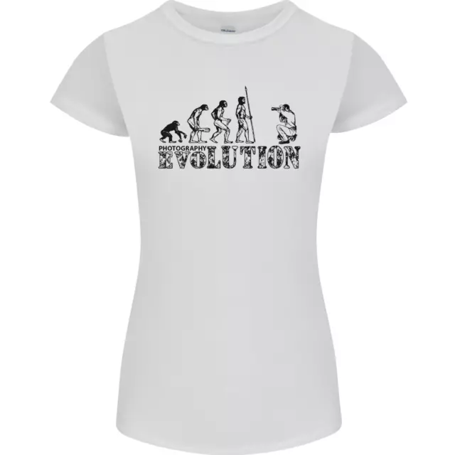 Maglietta Evolution Photographer Funny Photoraphy Petite Cut da donna
