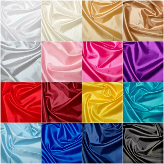 ANTI-STATIC Plain Coloured Habotai Silk Lining Fabric 100% Polyester Material