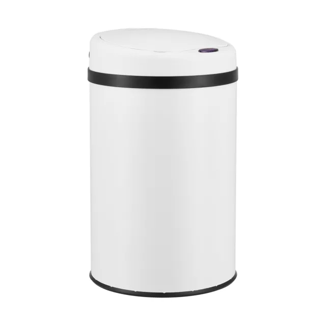 Mülleimer mit Sensor Automatik Abfalleimer Papierkorb Edelstahl 30 Liter Weiß