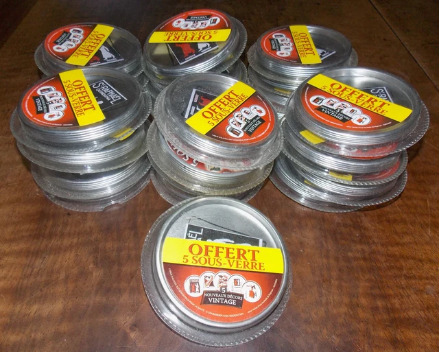 1 lot de 25 paquets de 5  sous - verre " st raphael " encore emballés