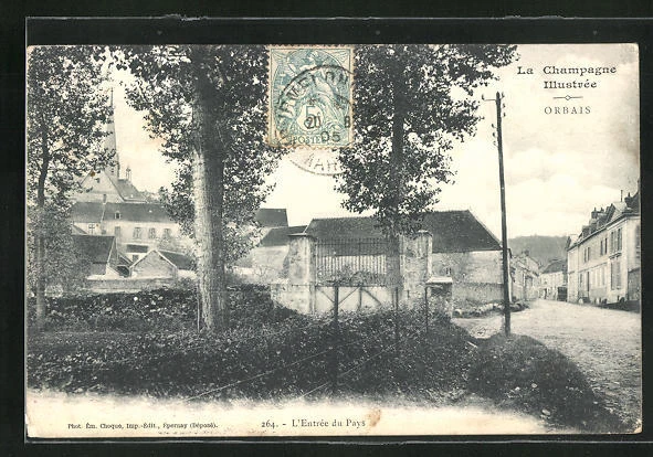 CPA Orbais, L´Entrée du Pays 1905