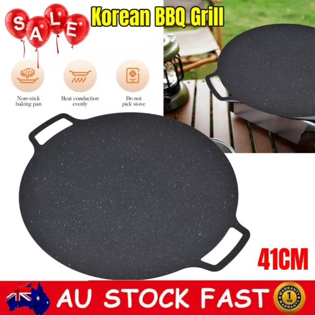UPIT Wide Korean BBQ Grill Pan, Widen Nonstick Coating with Improved Grease  Draining Spout - BopBay