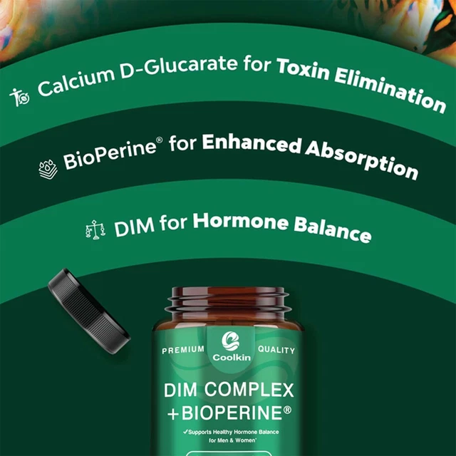 DIM COMPLEX+BIOPERINE Relieve Menopause, Estrogen Balance, Premium