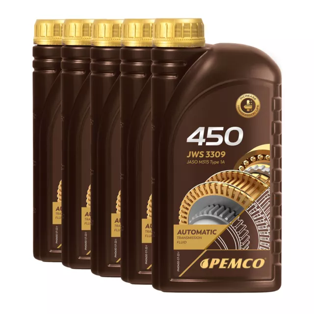 5 (5x1) Litre Pemco Imatic 450 Atf Jws Multi Véhicules