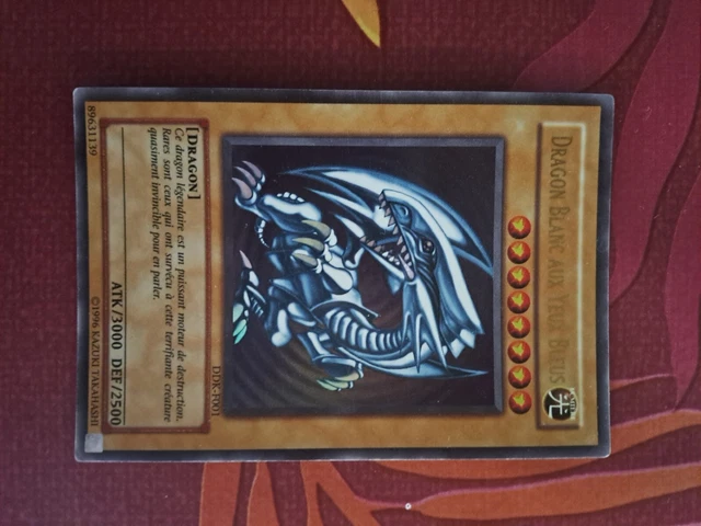 ANCIENNE CARTE YU-GI-OH Dragon Blanc Aux Yeux Bleu DDK-F001 très bon