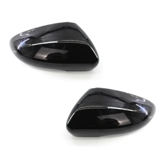 2pc Gloss Black Wing Rearview Mirror Cover Cap Set Fit for VW Golf GTI MK6 09-13