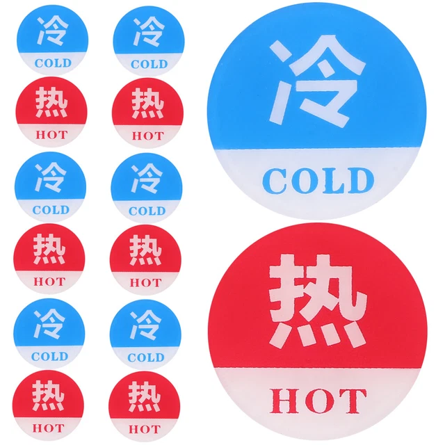 20 Cartelli Indicatori Di Acqua Calda E Fredda A Forma Di Cuore In Acrilico Etichette Per La Temperatura~p145171607